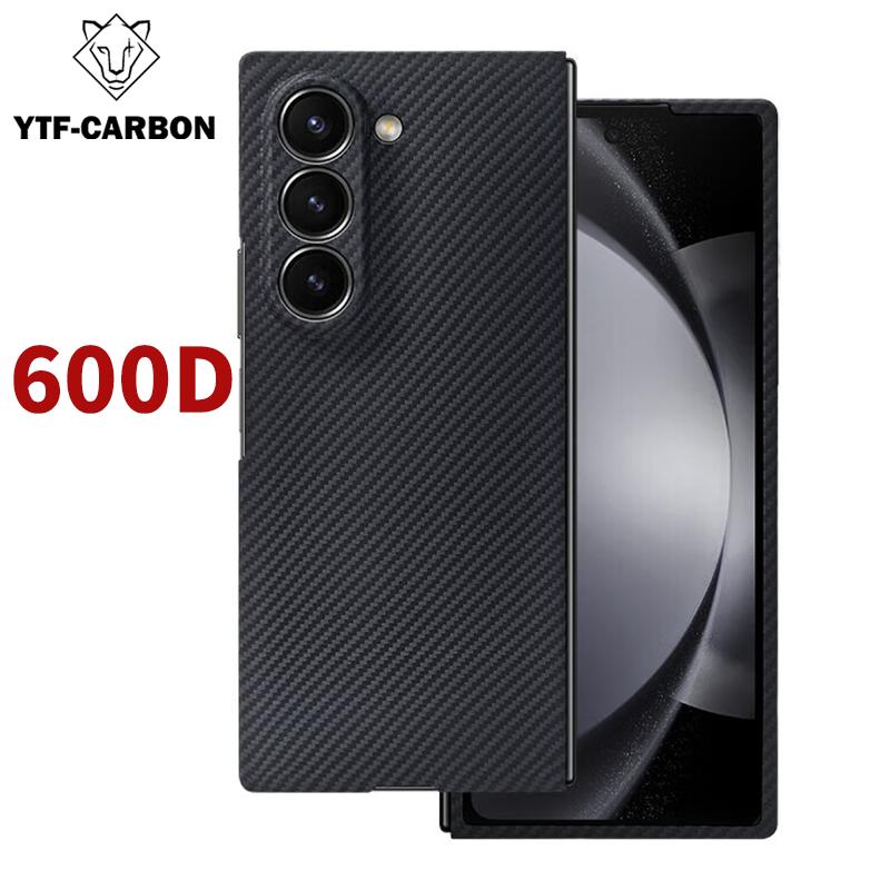 YTF dla Samsung Galaxy Z Fold 7 Etui z włókna węglowego aramidowego Pokrowiec Kevlar Ultra-cienki Fold6 Lekkie Etui ochronne Etui W26