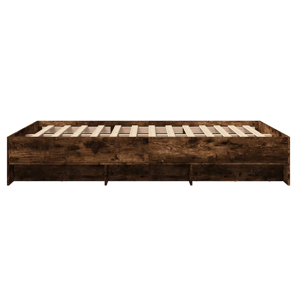 Bed Frame without Mattress Smoked Oak 120 x 190 cm Particleboard