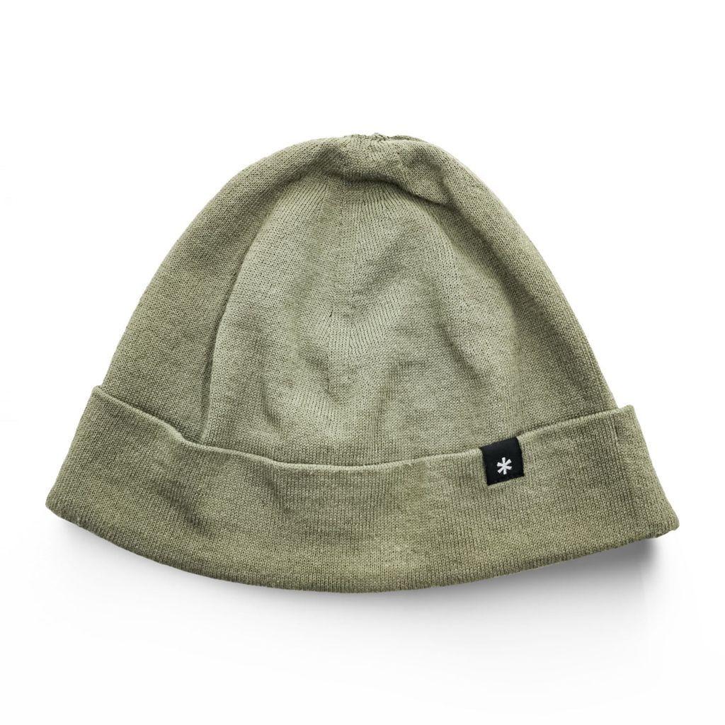 Used Snow Peak Made In Japan Knit Cap Beanie BRING Material Khaki HOME CAMP AC-20SU501