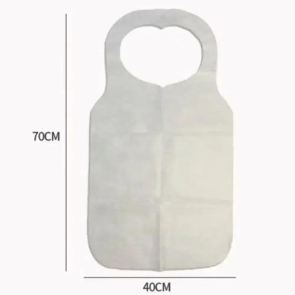 10Pcs/Bag Portable Heart Printed Disposable Aprons Oil-proof Anti-fouling Bib Non Woven Cooking Apron Restaurant Home Supplies