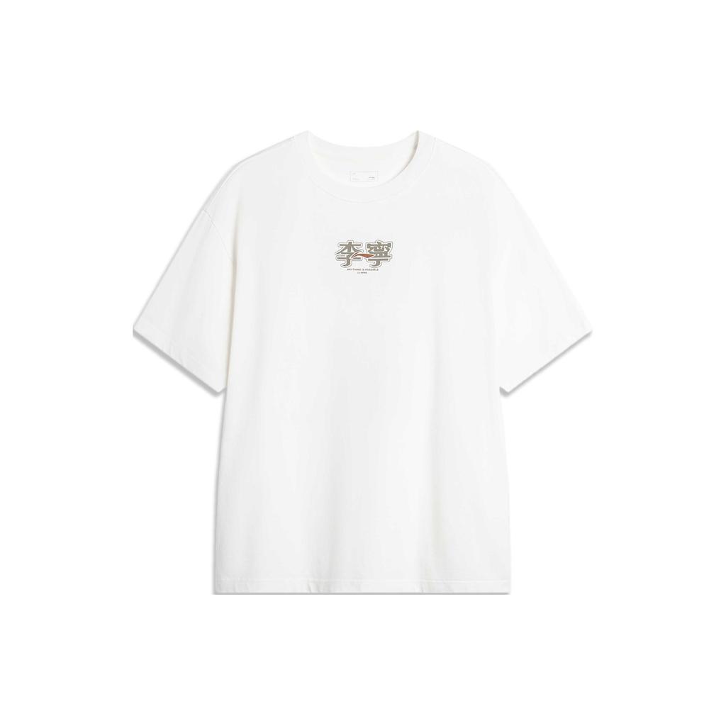 Li-Ning Li Ning Sports Life Collection T Shirt Unisex Ivory AHSU679-5