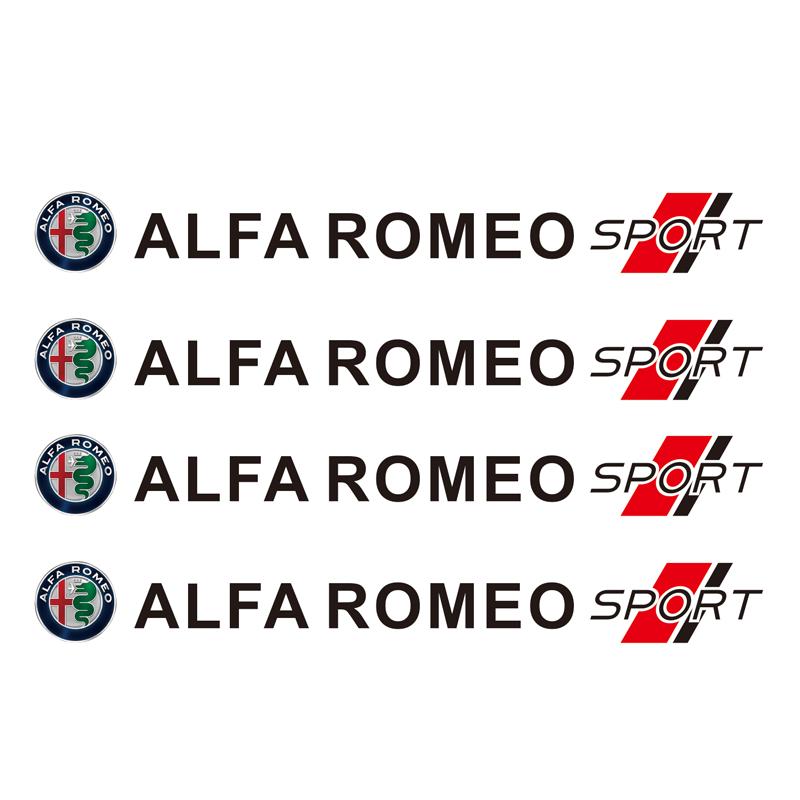 

4Pcs Car Logo Decoration Stickers Decal Accessories For Alfa Romeo Giulia Stelvio Giulietta 156 159 147 Mito Tonale Brera Disco
