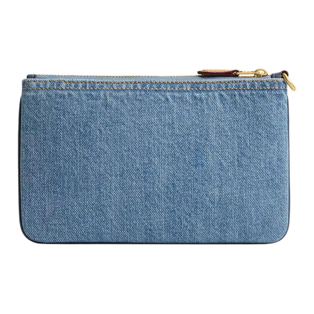Coach Wristlet 19 Top Zip Denim Clutch Small Women clutch Indigo CS035-B4IN