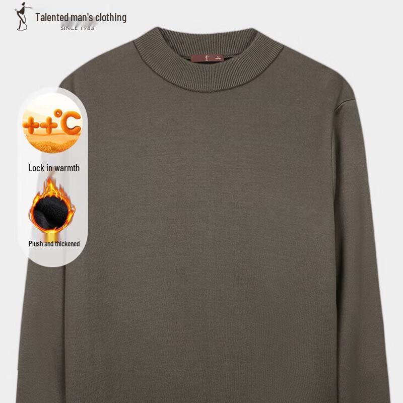 TRIES Men's Soft Fleece-Lined Knit Pullover