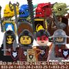 Medieval Castle Soldier Figures Building Blocks Knight Orc Warrior Dragon Wolf Animals Battle Flags Accessories Bricks Toys Boys