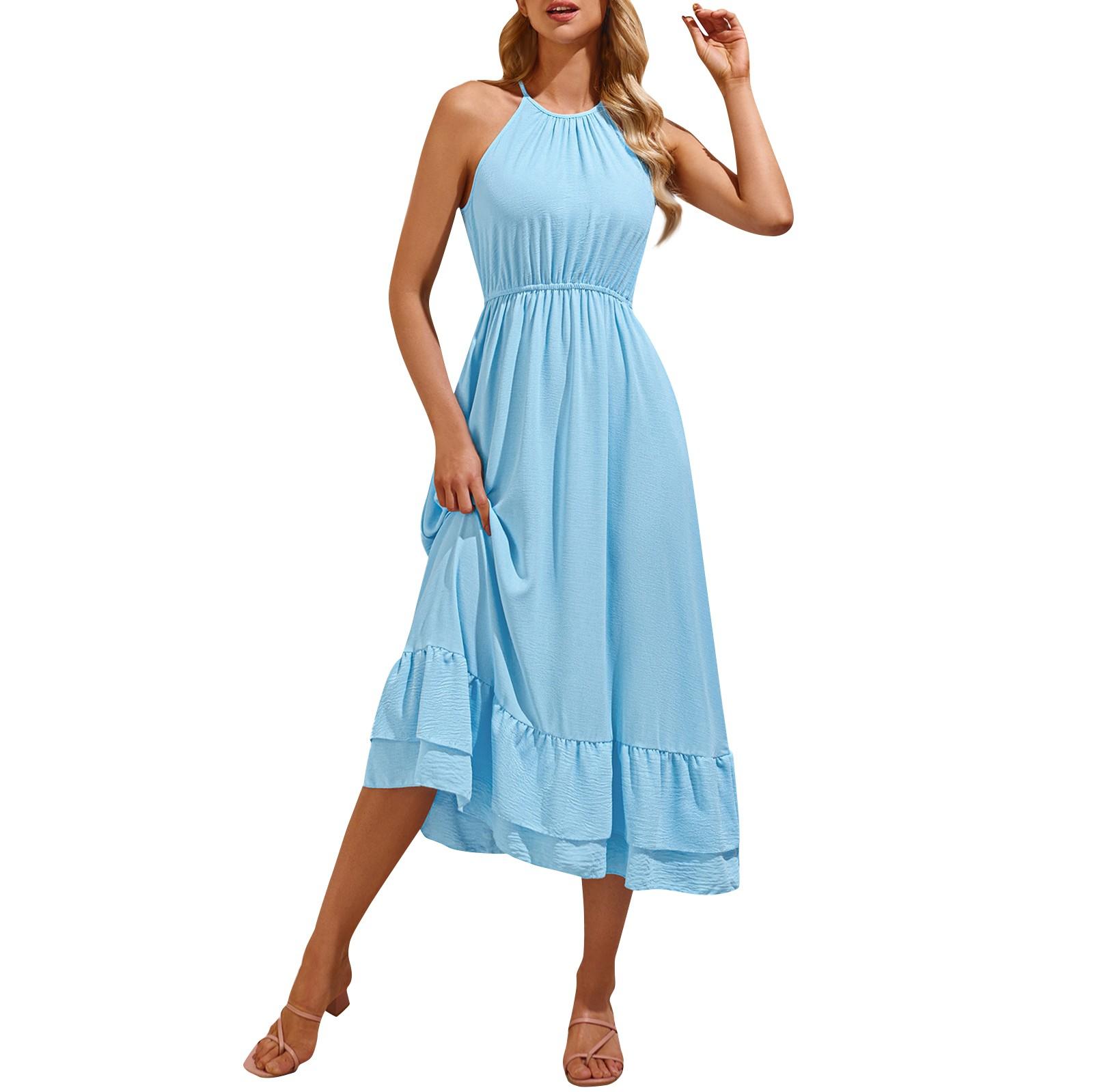 

Новое женское летнее свежее модное платье на бретелях M