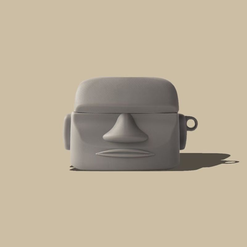 

Protective Case New Silicone Soft Case Vivotwsair3 Earphone Case Iqoo TWS Air3 Earphone Sleeves Cute Cartoon Personality Shatter-resistant Niche Box vivo TWS Air3/Pro Grey Stone [Iron Hook]]