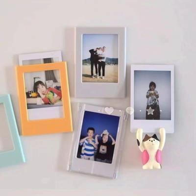 Ausstellungsregal 3-Zoll-Bilderrahmen Mini Transparente Bilderrahmen Kreativer Acryl-Kartenständer für Foto Bild