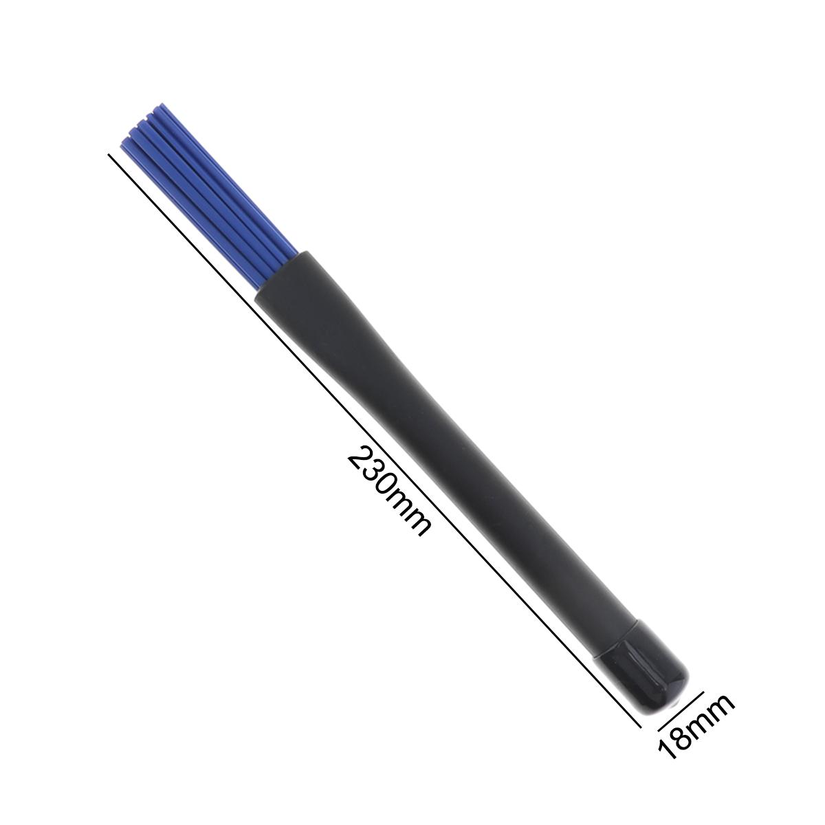 

2шт выдвижные черные жесткие резиновые ручки щетки для джазовых барабанов палочки синий нейлон синий