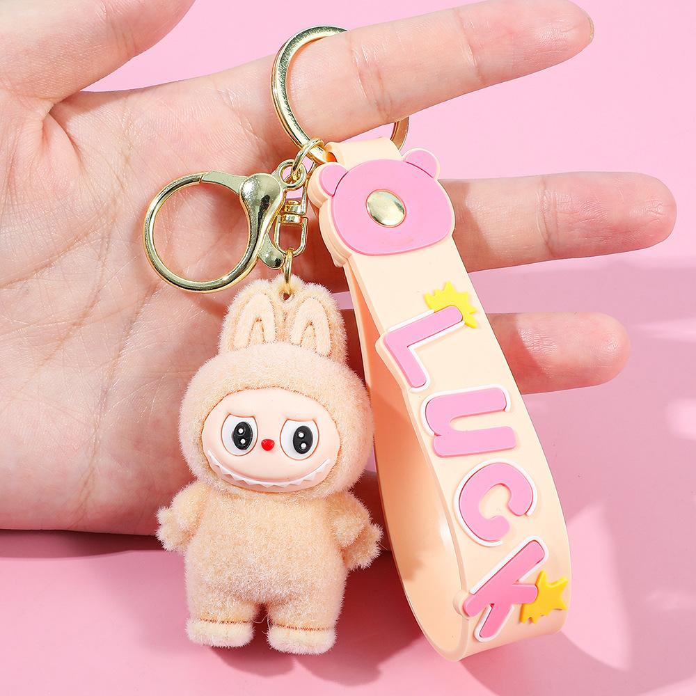 Cute Plush Labubu Keychain DIY Accessories Toy Gift 1pcs