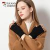 Woodpecker Winter Fingerless Wool Touchscreen Gloves