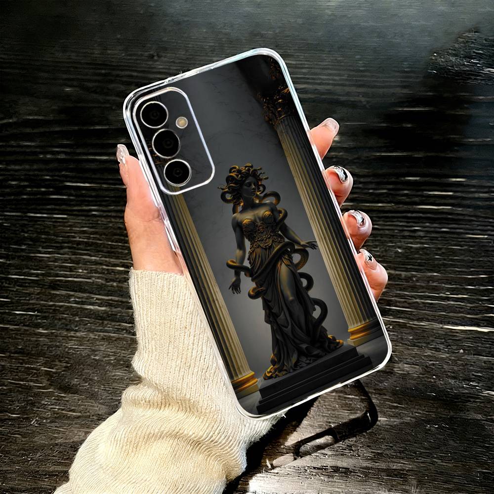 M-Medusa G-Greek Mythology Phone Case For SamsungA10,12,20,21S,30,31,40,50,51,52,70,71 Transparent Cover Samsung a70