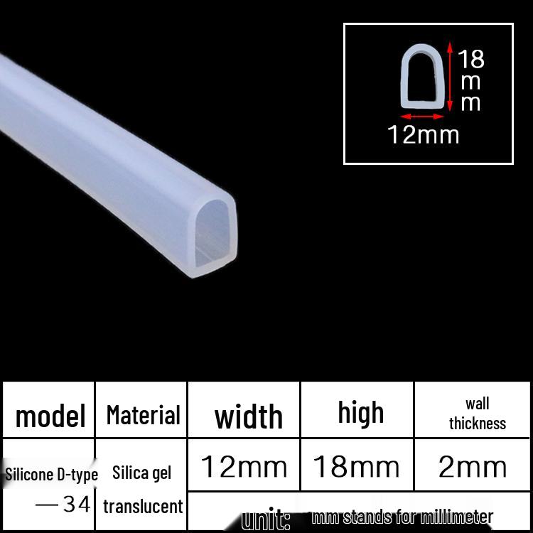 D-Shaped Silicone Sealing Strip: High-Temperature, Water-Retaining, Self-Adhesive, Anti-Collision, Shock-Absorbing for Doors & Windows