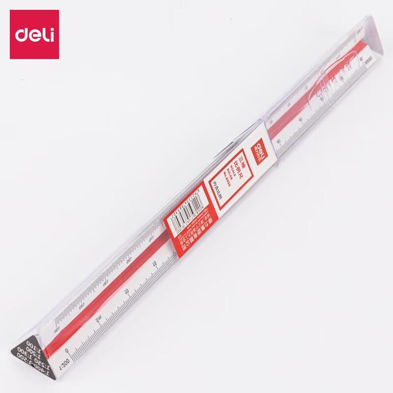 Deli Multifunctional Triangular Scale Ruler