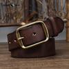 Genuine Leather Retro Distressed Wrinkled Belt Men's Genuine Leather Pin Buckle Top Layer Cowhide Korean Style Casual Belt