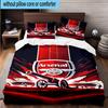 Set Biancheria da Letto Stampato con Stemma Arsenal Football Club 3 Pezzi Chiusura con Zip Include 1 Copripiumino & 2 Federe Set Biancheria da Letto Arredamento Casa Regali