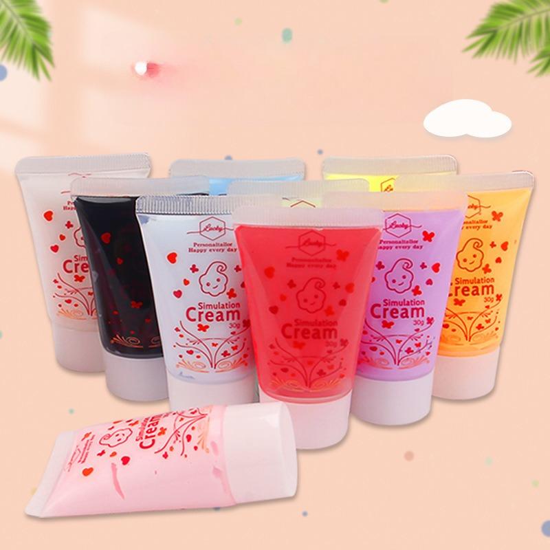 12-color Cream Glue DIY Material Set Mobile Phone Case Accessories Decoration 30g/bottle