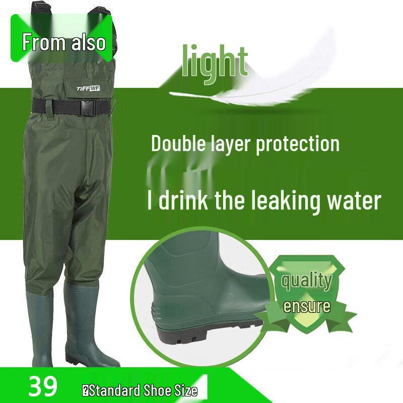 Outdoor Half-Body Waterproof Fishing Waders with Boots