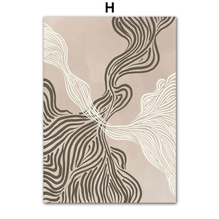 Abstract Figure Lines Stripe Girl Vase Wall Art Canvas Painting Posters And Prints Hotel Bar Pictures For Living Room Home Decor
