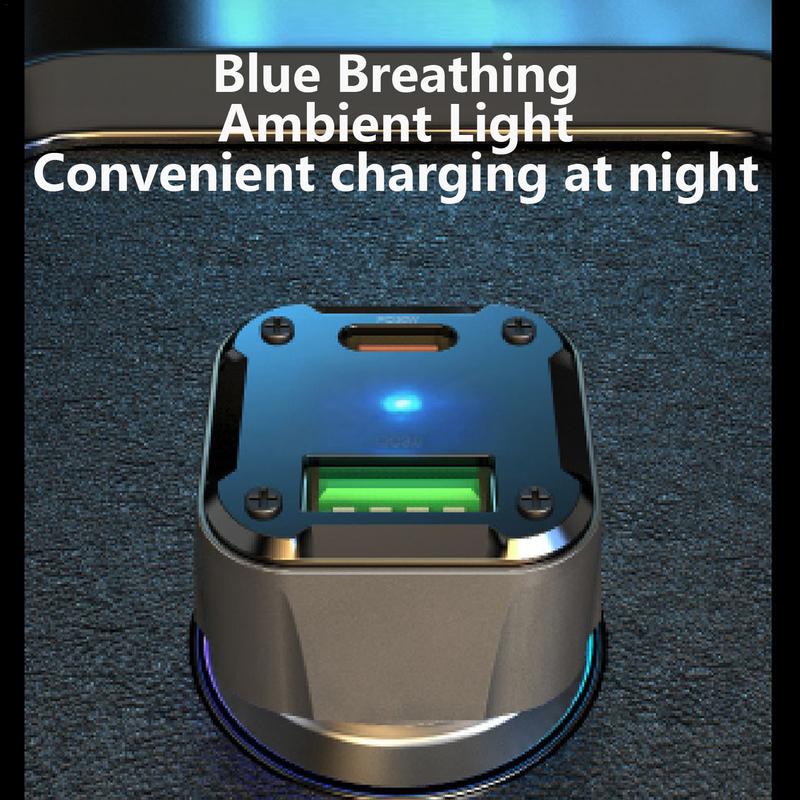 USBC Car Charger Fast Car Charger 30W Car Adapter With Safety Hammer Design USB Car Adapter Multi-Function Car Charger Adapter