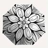 1pc Floral Mandala Pattern Automatic Open/close Folding Umbrella, Compact Portable Travel Umbrella,Cute Umbrella, Durable Construction yy250804108
