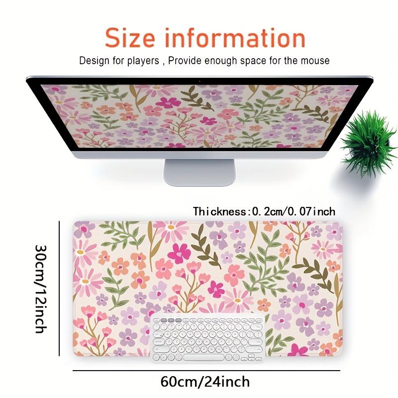 VIKAMA Beautiful Flower Mouse Pad Colorful Desk Mat Non-Slip Waterproof Coaster Drip-Proof Mat Desktop Carpet Desktop Carpet