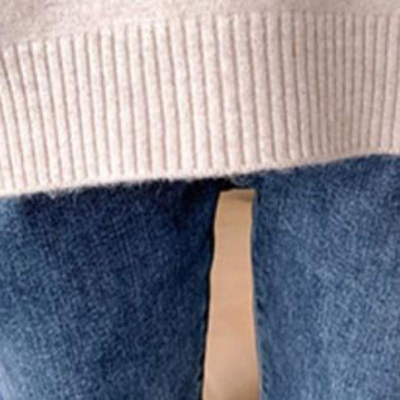 Pullover für Damen Herbst Winter Verdickter Pullover Warm Gestrickt Dehnbar Langarm Oversize Jumper Oberteile