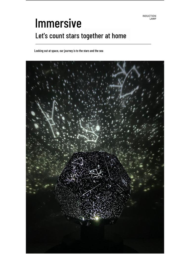 Four Seasons Rotating Starry Sky Projector Lamp - Romantic Constellation Night Light