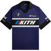 X BMW Collaboration Logo Knitted Comfortable American Vintage Short Sleeve T-Shirt Men Tops Tech-Purple KHM032894-599