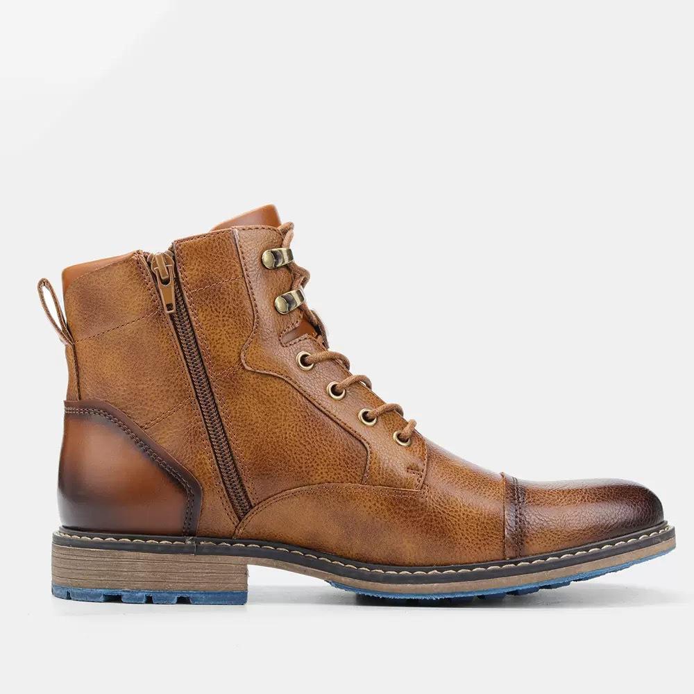 Big Yards Herren Stiefeletten Winter Leder Warme Schuhe Große Größe Herrenschuhe