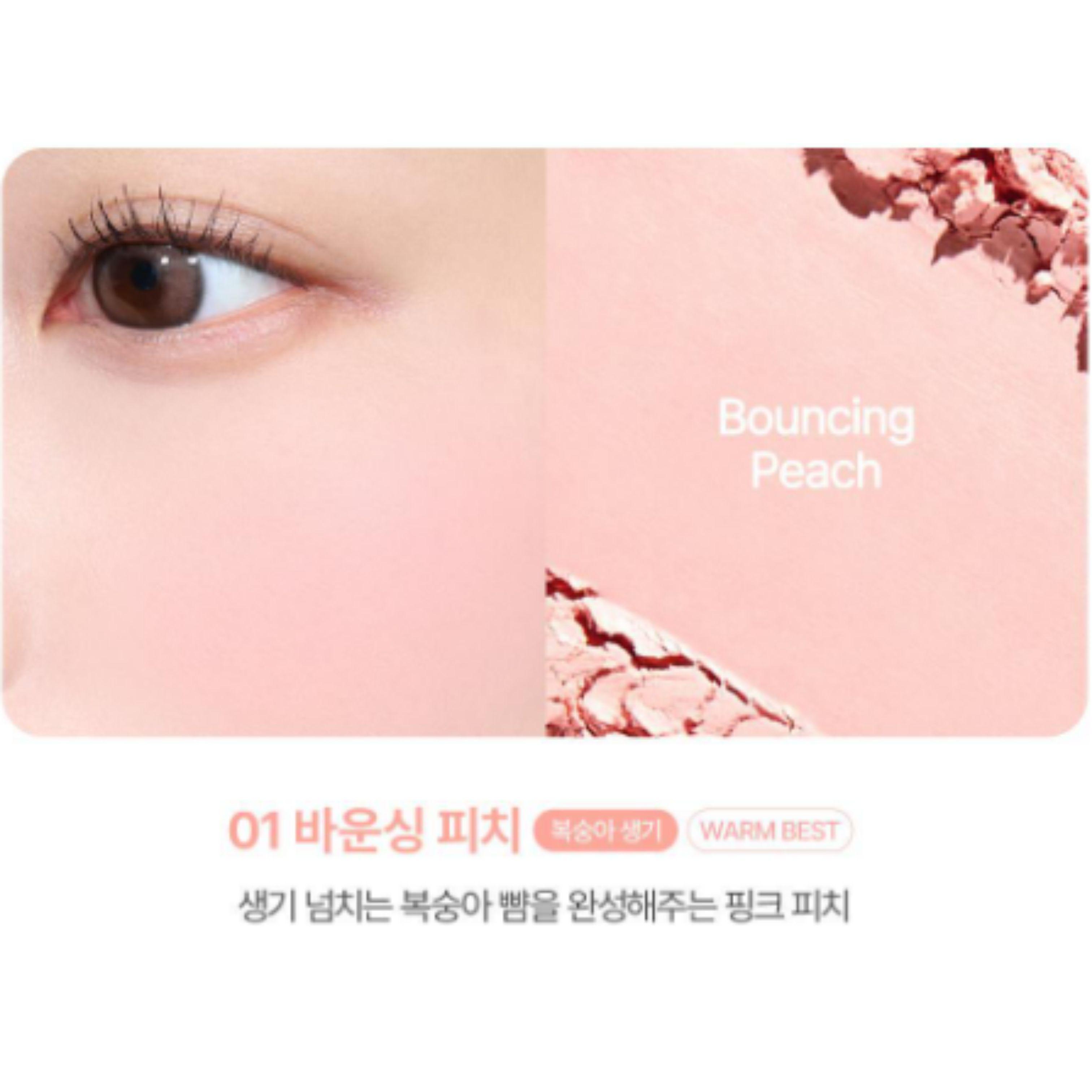VDL Cheekstain Blusher 6g (17 Colors) 01 Bouncing Peach