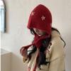 Cute Ear Protection Hat Pullover Hat Winter Cap Fashion Flower Balaclava Hat  Streetwear