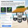 Three-lens Surveillance Camera Outdoor HD Night Vision Full Color Solar Camera