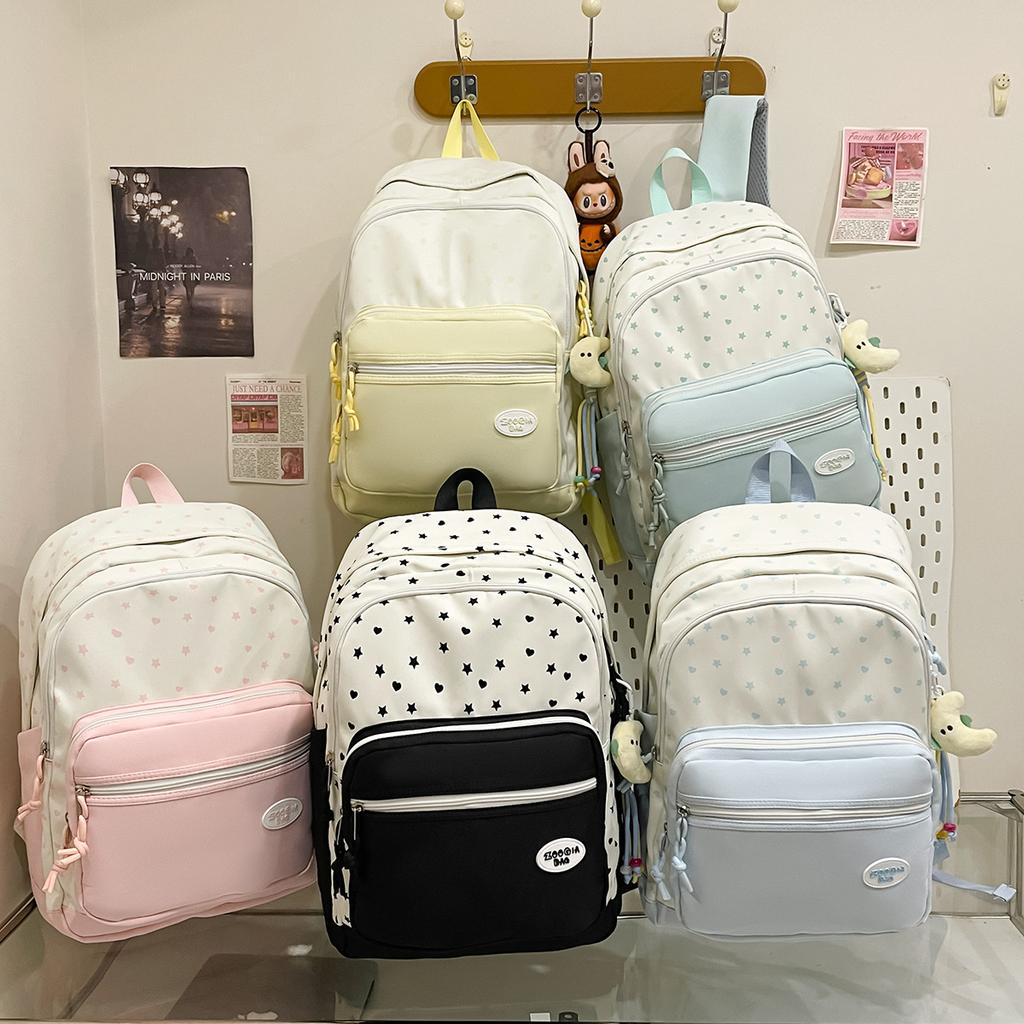 New Japanese Small Fresh Casual Junior High School Student Schoolbag Simple Versatile Backpack Ins Lightweight Backpack