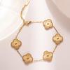 555 Laser Flower Bracelet Gold