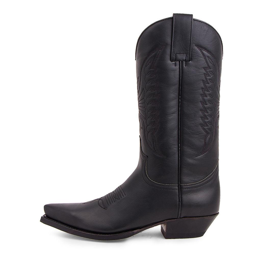 Men's Embroidered Western Cowboy Boots, Classic Pull On Pointed Toe Work Boot, Durable Chunky Heel Non-Slip Mid-Calf Booties