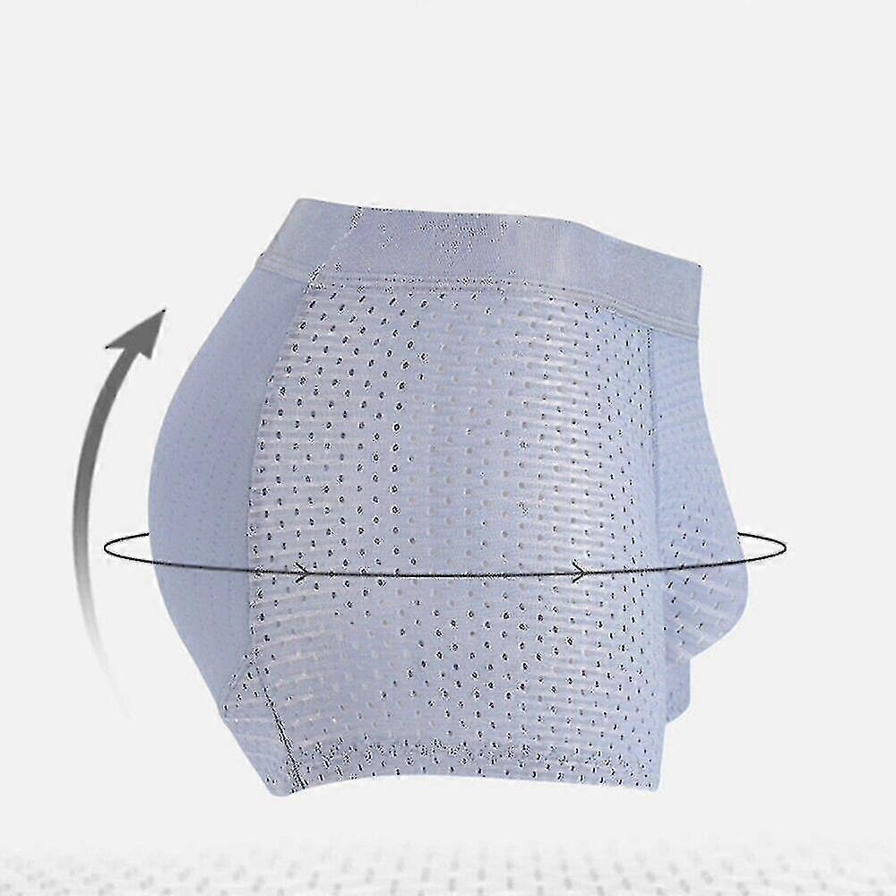 Pánské kalhotky s výztuhou na zvednutí hýždí a boků, vycpané boxerky - Modrá - XL