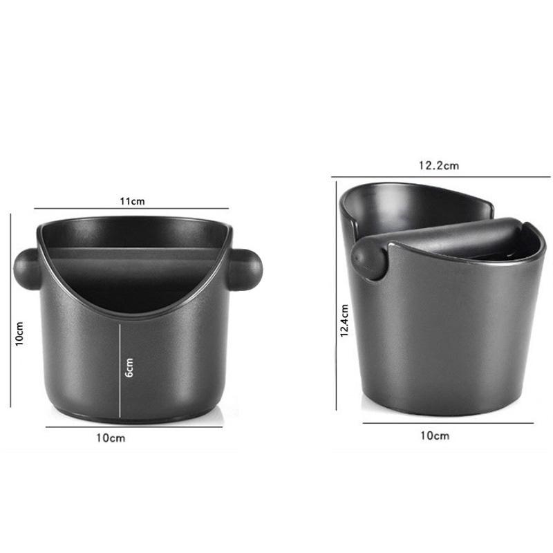 2pcs Coffee Knock Box Shock-Absorbent Coffee Grind Waste Bin for Coffee Grounds Removable Knock Bar Anti-slip Espresso Dump Bin