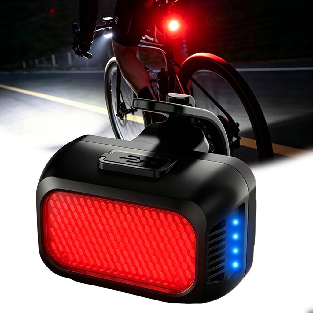 Type-C Powered Mini Cycling Tail Light Easy Install Mountain Bike Warning Lamp for Experience Night Road Camping Adventures
