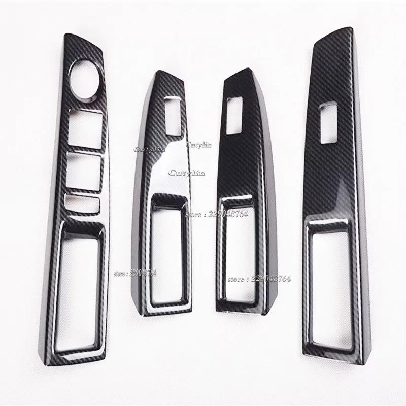 LHD RHD For Chevrolet Cruze 2009-2013 2015 ABS Carbon Fiber Window Switch Lift Button Cover Trim Interior Accessories Cutylin