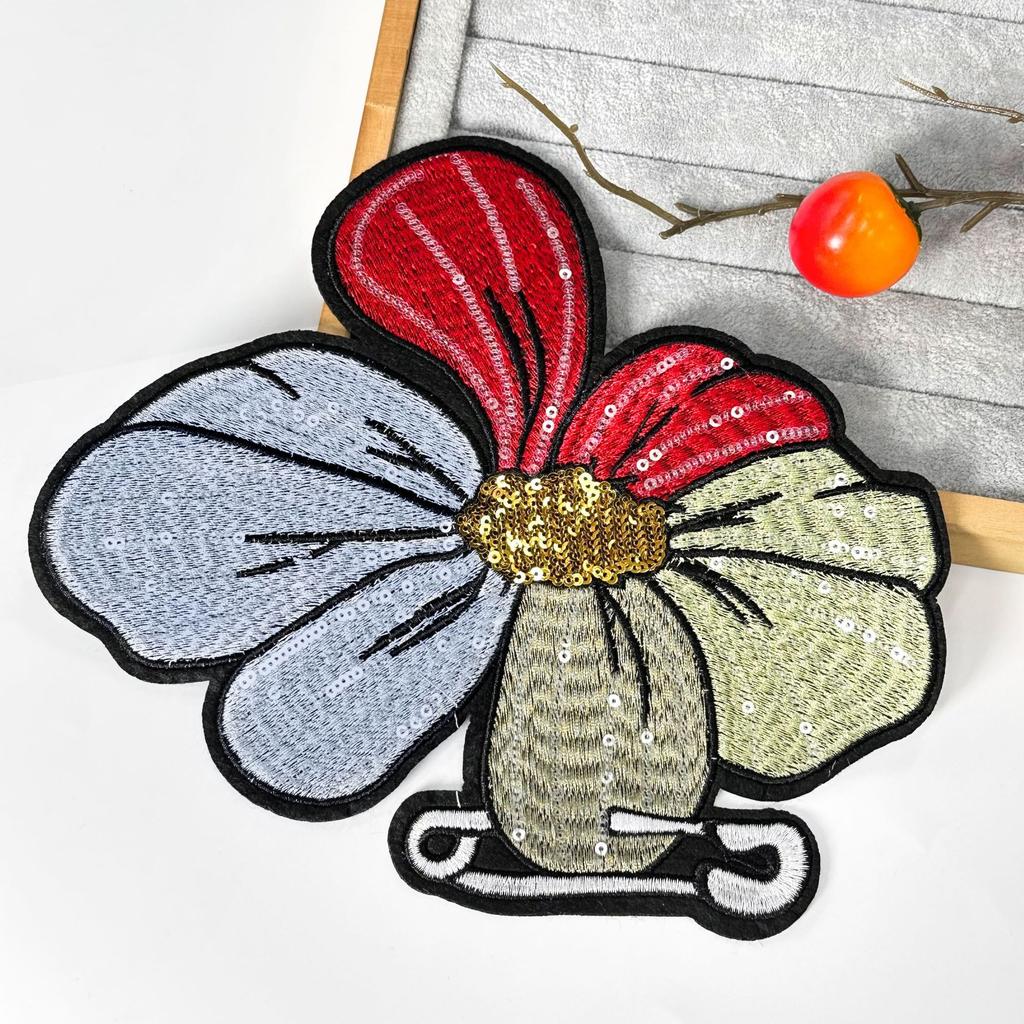 Color Sequins Embroidery Flower Cloth Sticker Computer Embroidery Shoes And Hats Clothing Accessories Patch Sticker Diy Accessories