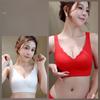 Underwear Women's Thin Latex Sexy Push Up Bra Without Steel Hoop Adjustable Anti Sagging Large Size Bra