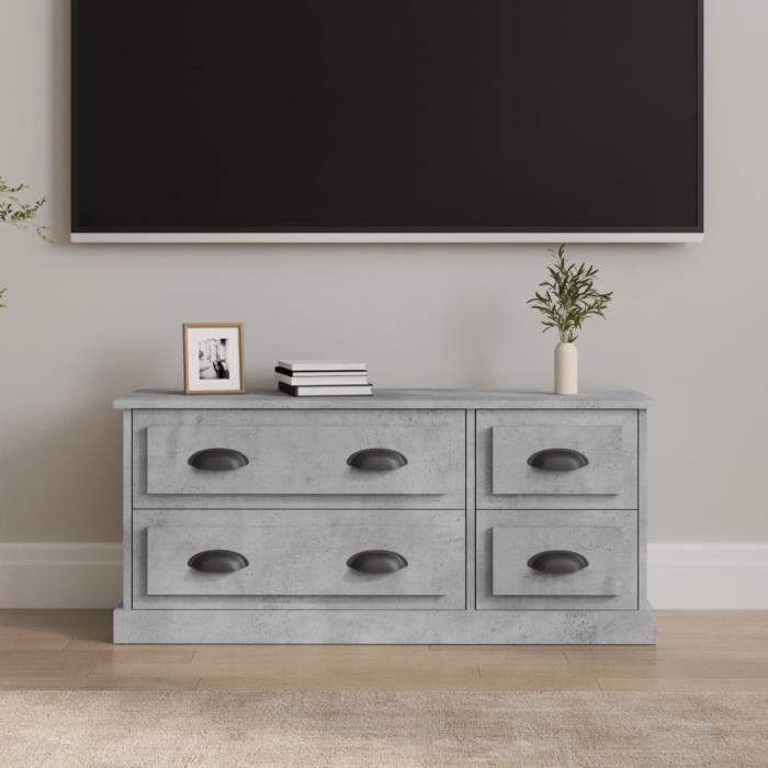 VidaXL TV Cabinet Concrete Grey 100x35.5x45 Cm Engineered Wood 816452