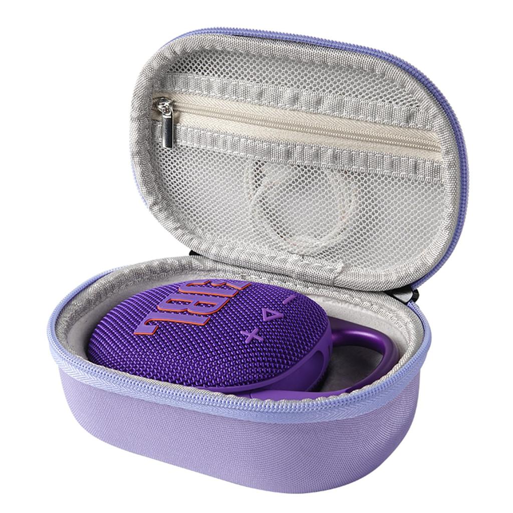 XBERSTAR Speaker Case, EVA Carrying Case for JBL CLIP 5, Portable Speaker Storage Box (Purple)