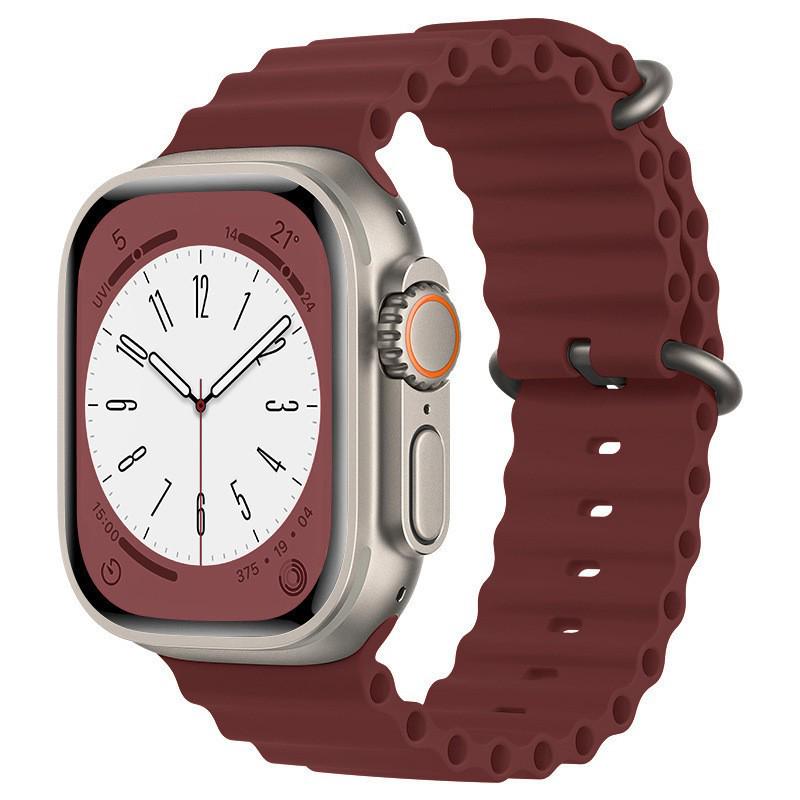 Compatibile con Cinturino in Silicone Apple Watch Serie 10, Cinturino Oceanico con Doppia Fibbia per Serie 9 e Modello Sportivo Ultra 11 Serie 2.