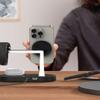 3-in-1 wireless charger for smartphone, smartwatch, and headphones with MagSafe - black