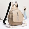 Backpack women's trendy women's bag texture solid color travel bag PU material