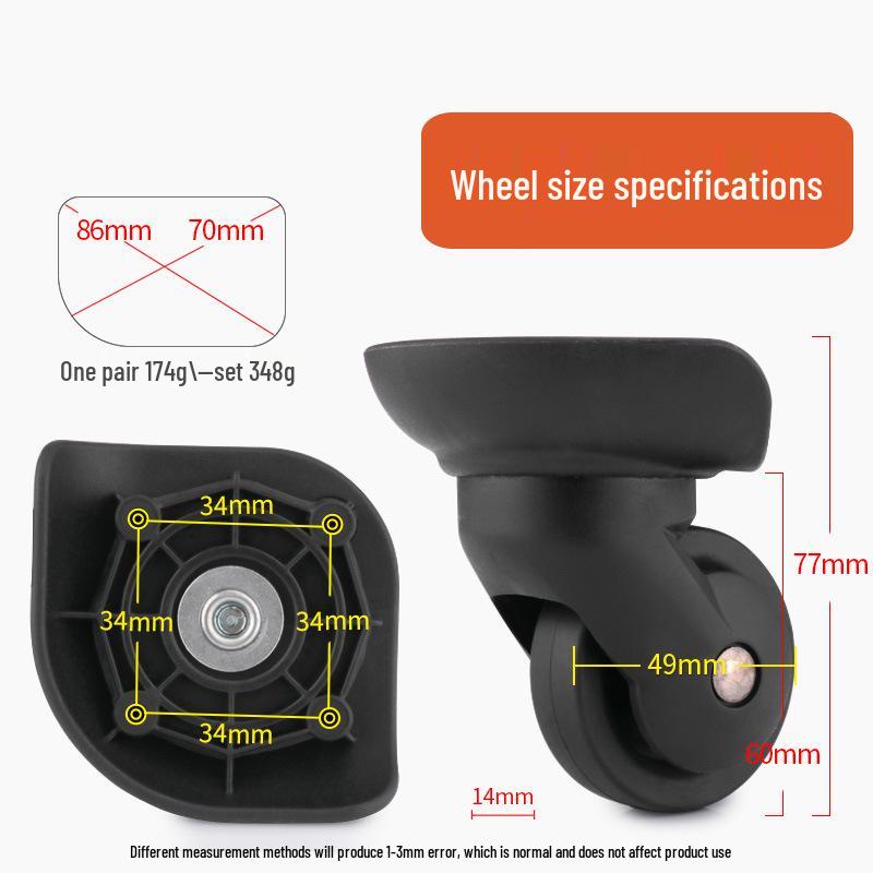 Universal Trolley Suitcase Replacement Wheels - Luggage Repair Accessories