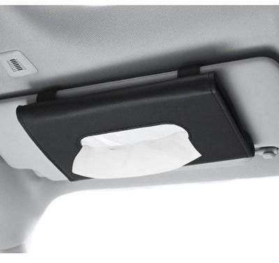 Fogman Tissue Case Car Sun Visor Back Seat Storage Leather Leather (Black)
