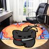 1pc Cat "Explosion" Office Round Area Rug, Indoor Mat Suitable For Office, Under Office Chairs Bedroom Living Room Home Decor, Room Deco 035